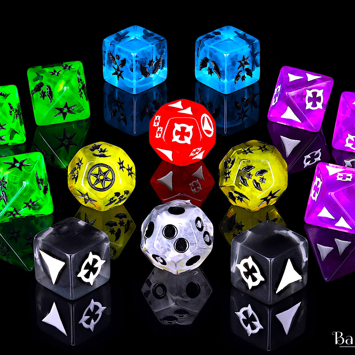 Complex Dice Galactic RPG | Baron of Dice | Set of 14