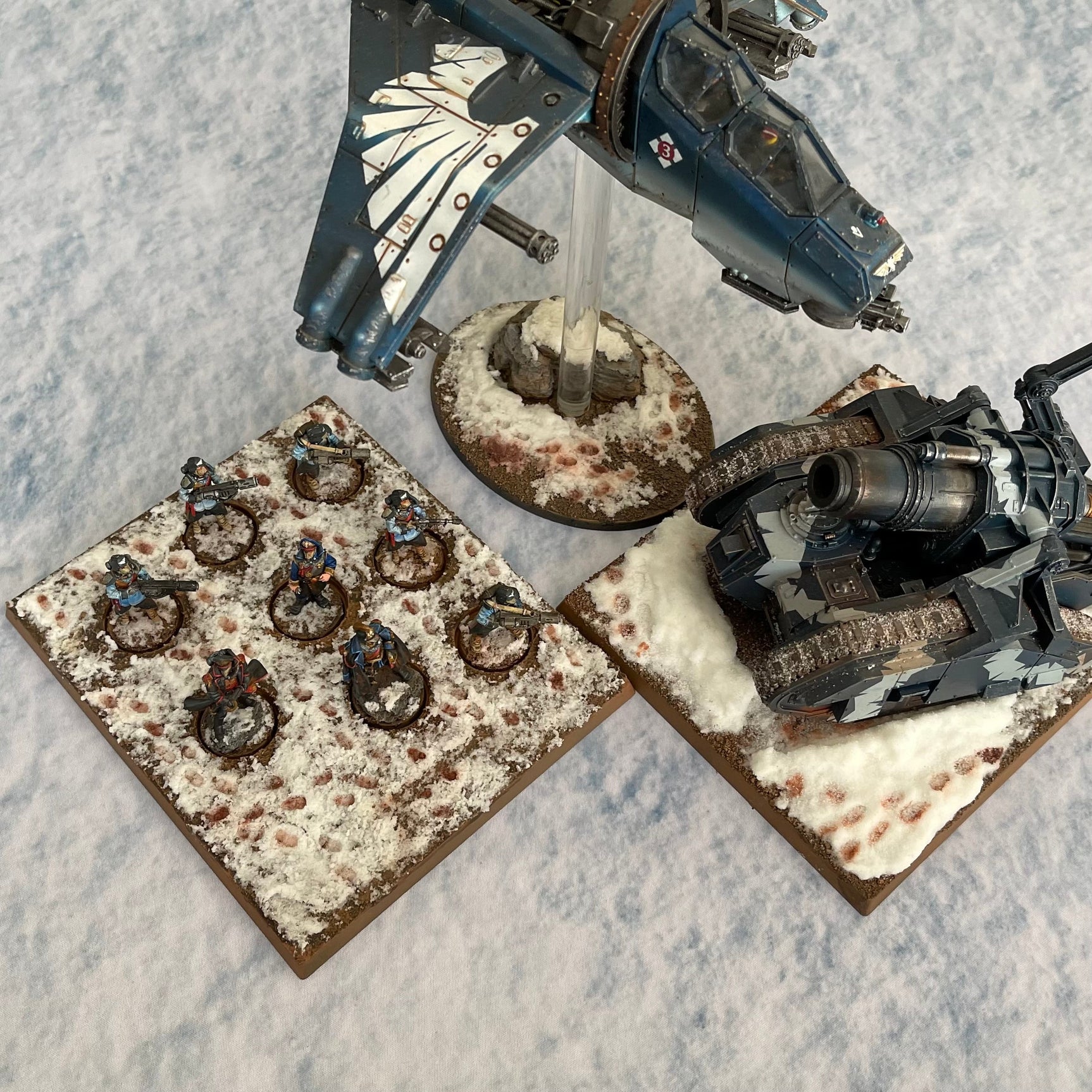 60x44" 'Snow' F.A.T. Mat Battle Gaming Mat