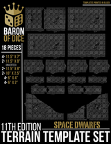 Stonevault Template Set | 11e Terrain Template Set | Shipping Excluded