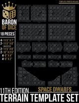 Stonevault Template Set | 11e Terrain Template Set | Shipping Excluded