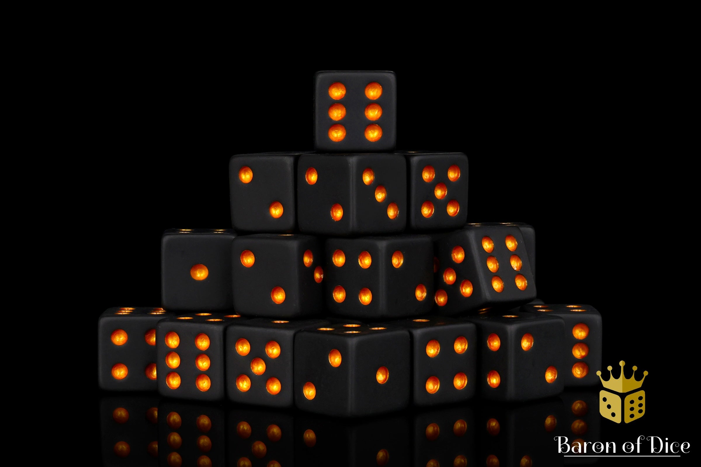 Matte Black Universal Dice | Baron of Dice | D6s