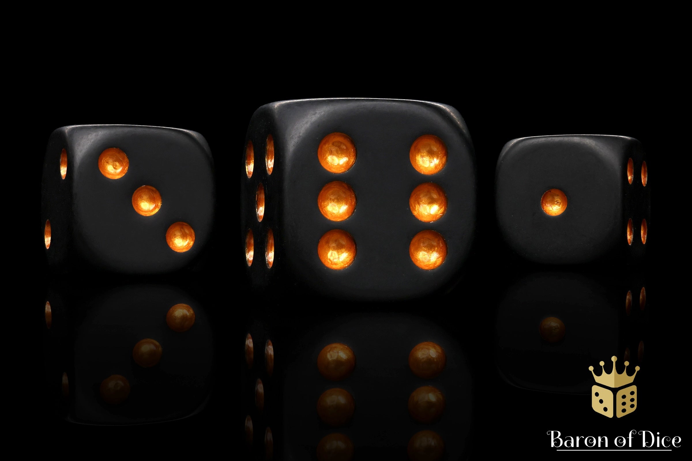 Matte Black Universal Dice | Baron of Dice | D6s