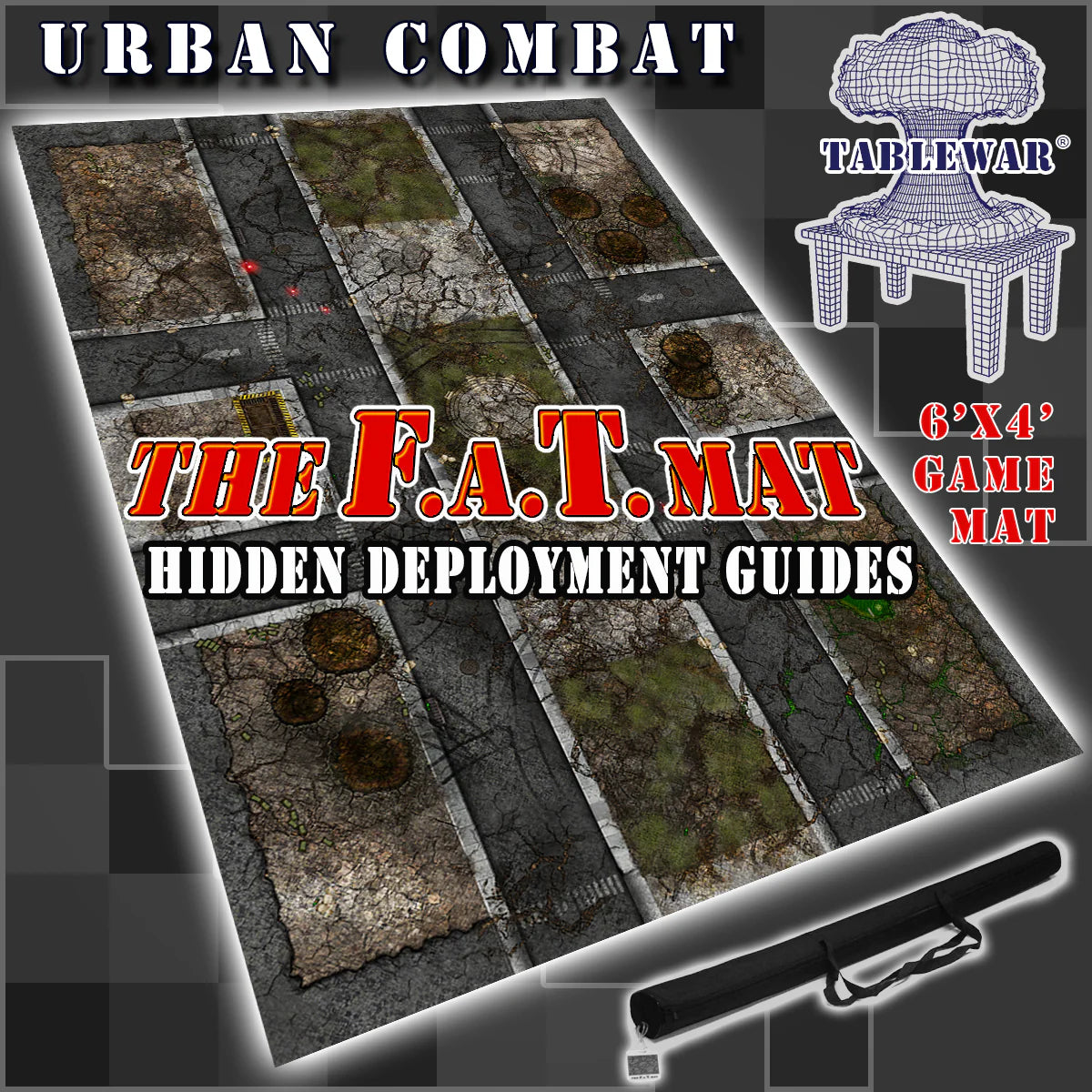 60x44" 'Urban Combat' F.A.T. Mat Battle Gaming Mat