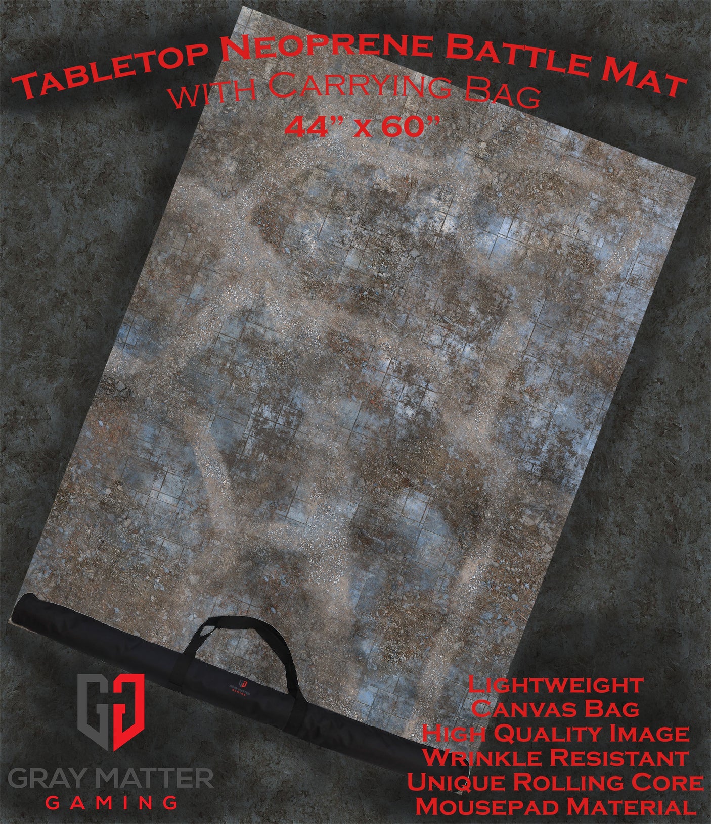 Urban Ruins - Neoprene Battle Mat - Baron of Dice