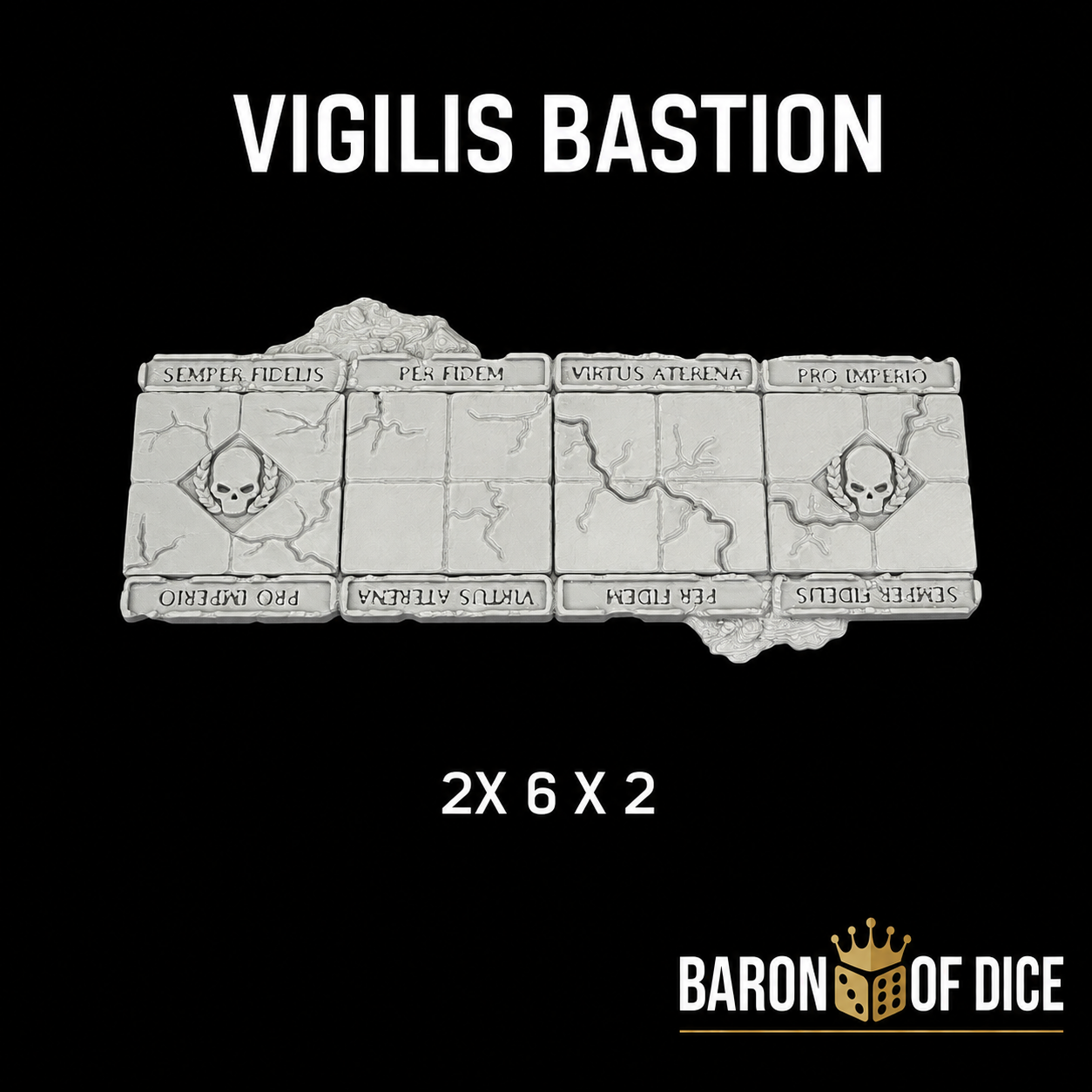 Vigilis Bastion Template Set | 11e Terrain Template Set | Shipping Excluded