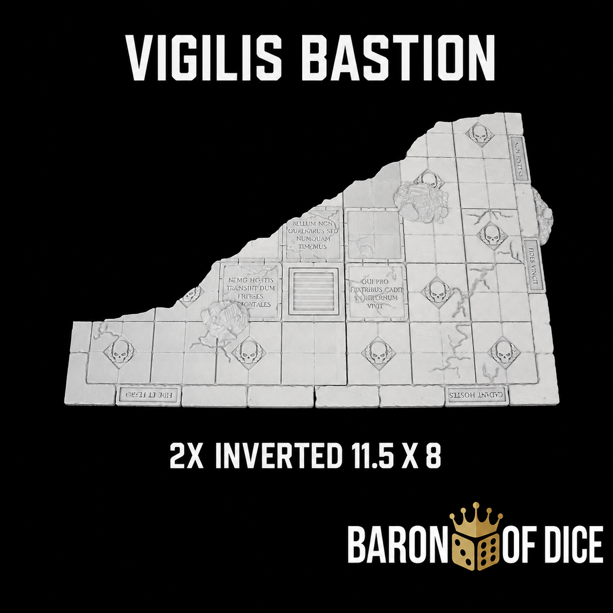 Vigilis Bastion Template Set | 11e Terrain Template Set | Shipping Excluded