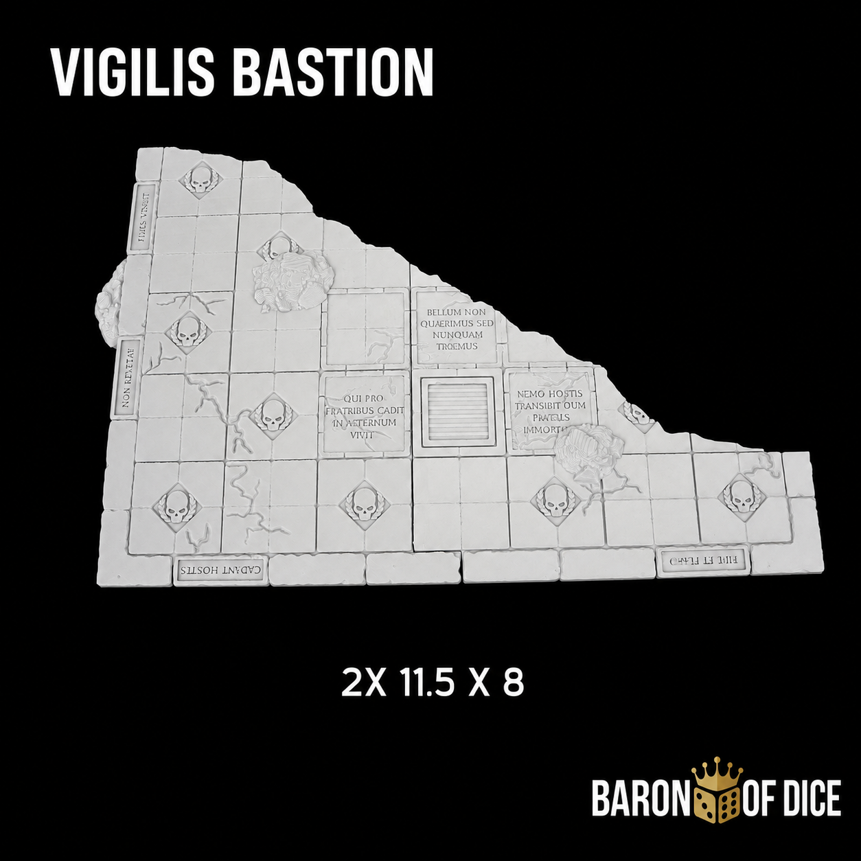 Vigilis Bastion Template Set | 11e Terrain Template Set | Shipping Excluded