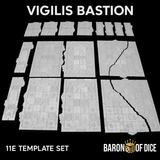 Vigilis Bastion Template Set | 11e Terrain Template Set | Shipping Excluded