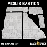 Vigilis Bastion Template Set | 11e Terrain Template Set | Shipping Excluded