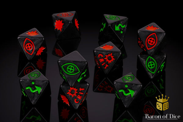 X-Wing Compatible Matte Black | Baron of Dice | Specialty Dice