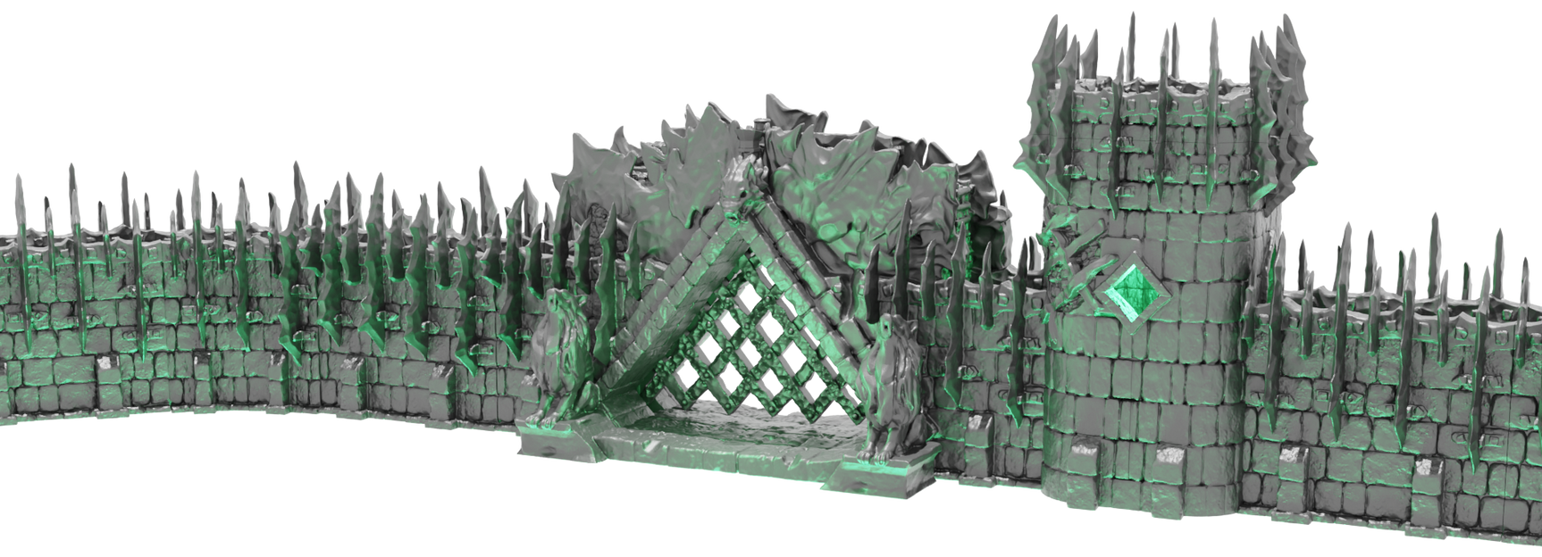 Kingdom of Azragor Walls and Gate, STL File