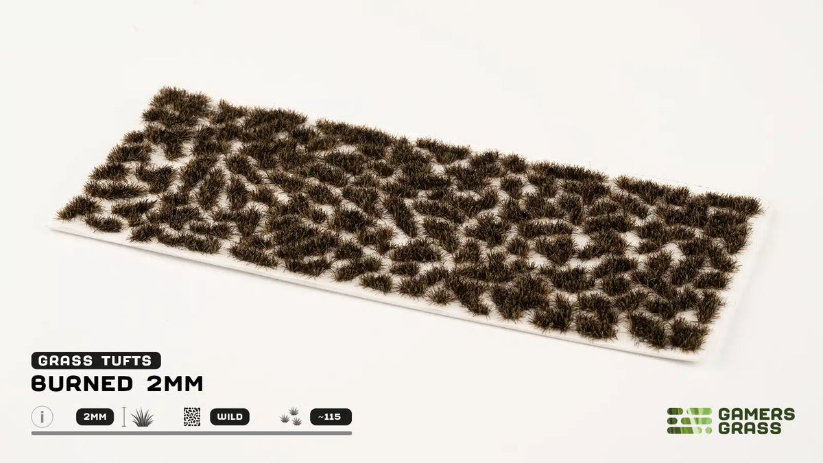 Burned | 2mm Tiny Tuft | Grass Tuft | Gamers Grass