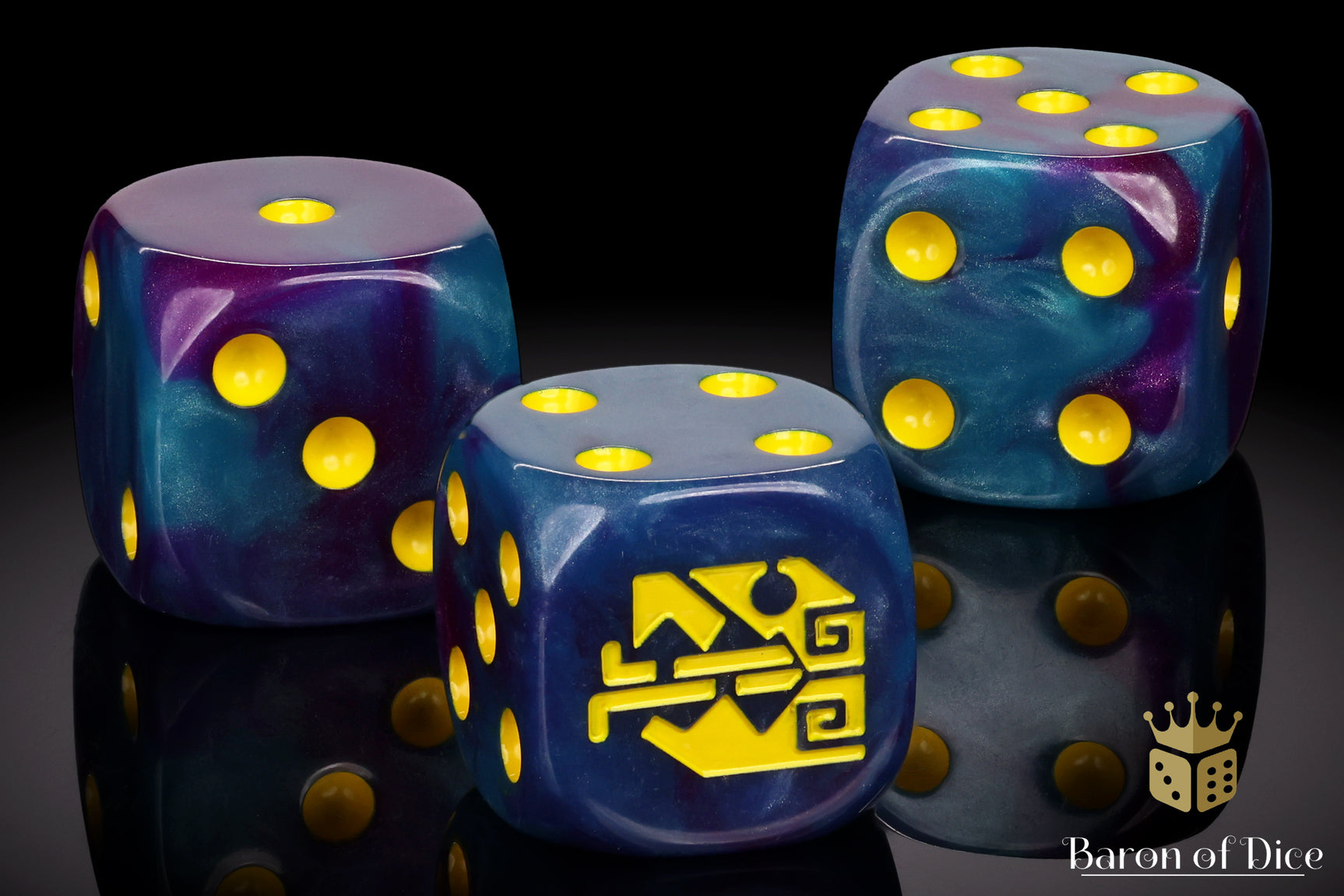 Aztec Lizard Dice - Turquoise