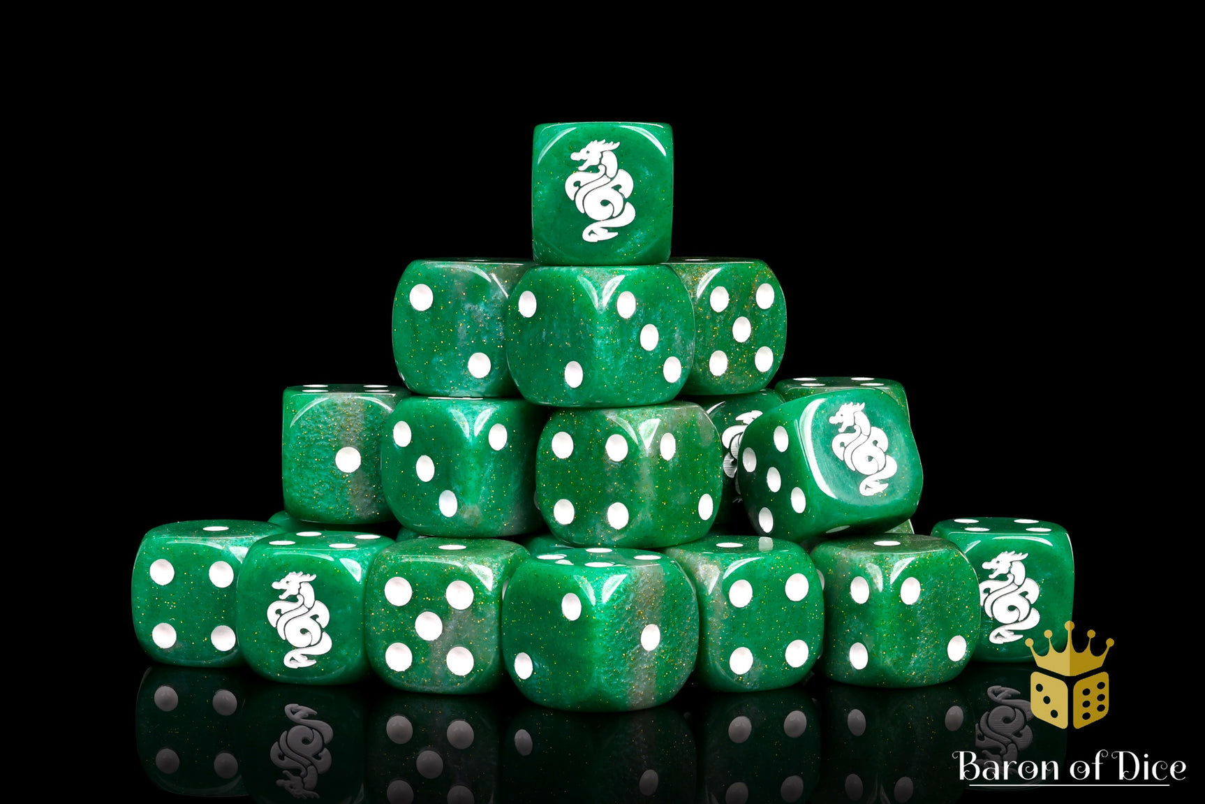 Jade Dragon Dice | Shimmering Jade