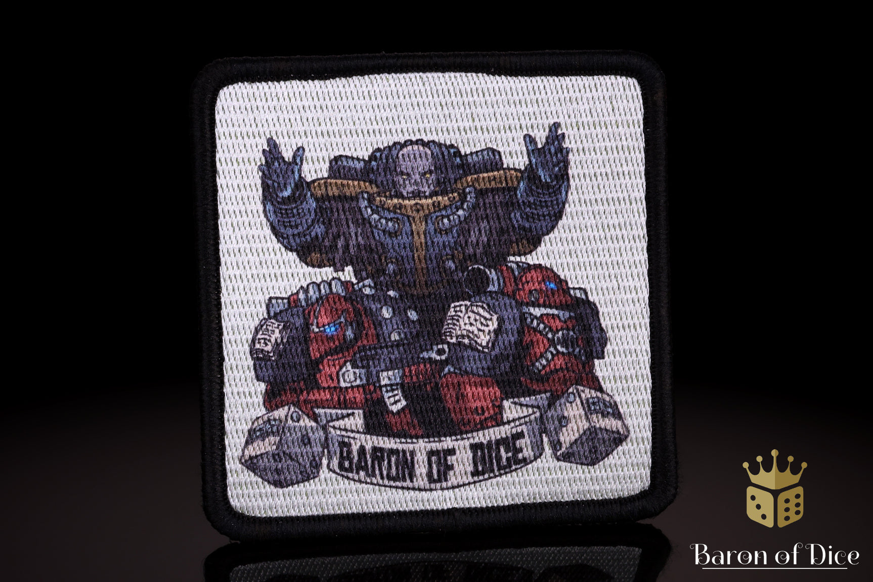 Flaming Book | Baron's Bag Compatible | Velcro Patches