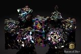 Pixelforge Prism Iridescent Metal RPG Dice Set | 7 Pieces