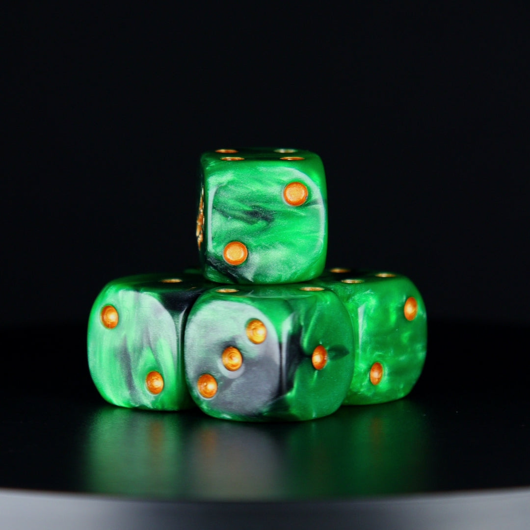 Drake Dice | Baron of Dice | Green & Gold
