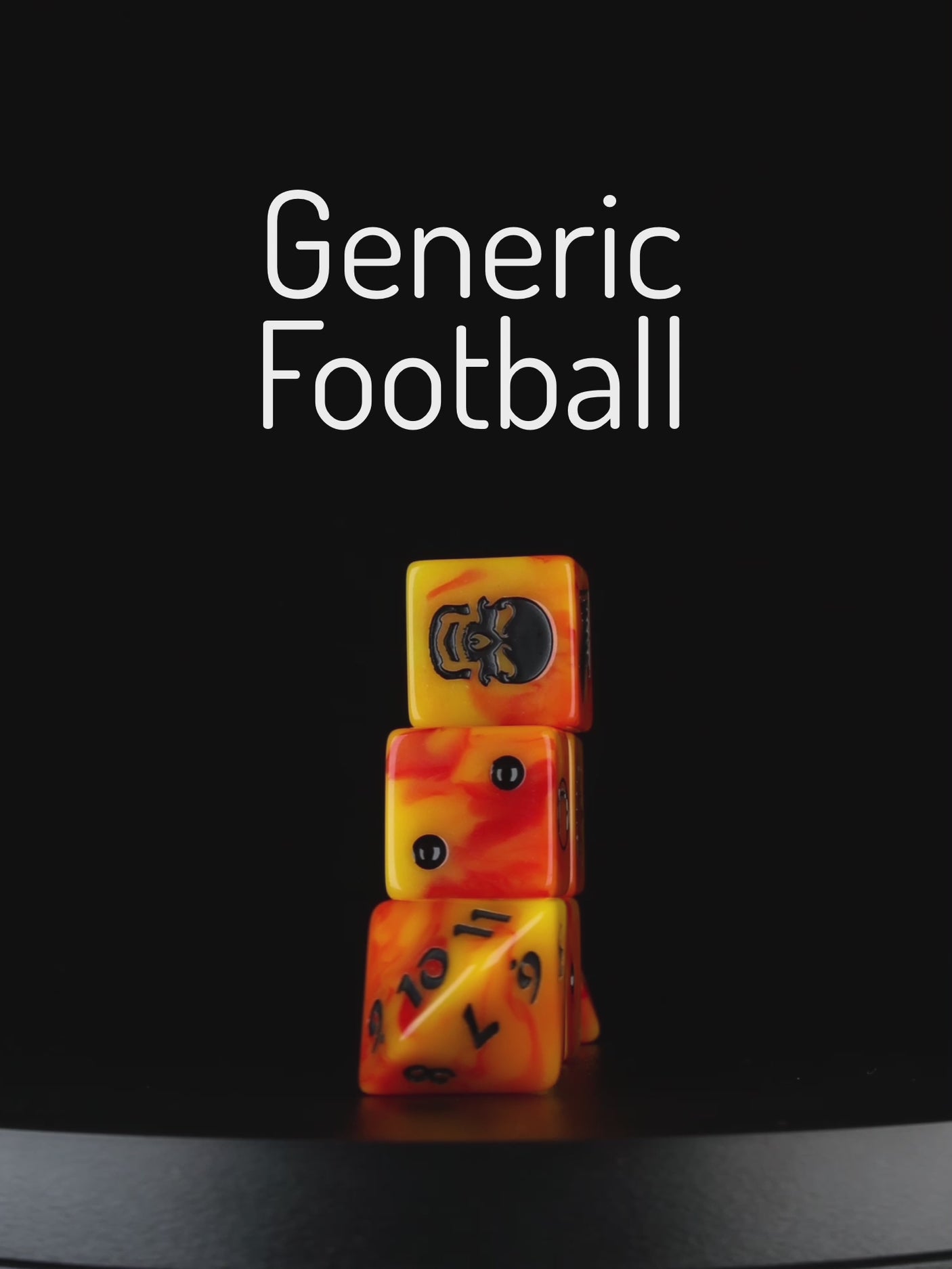 Orange Fire, Football Dice Sets