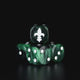 Fleur De Lis Dice - Green
