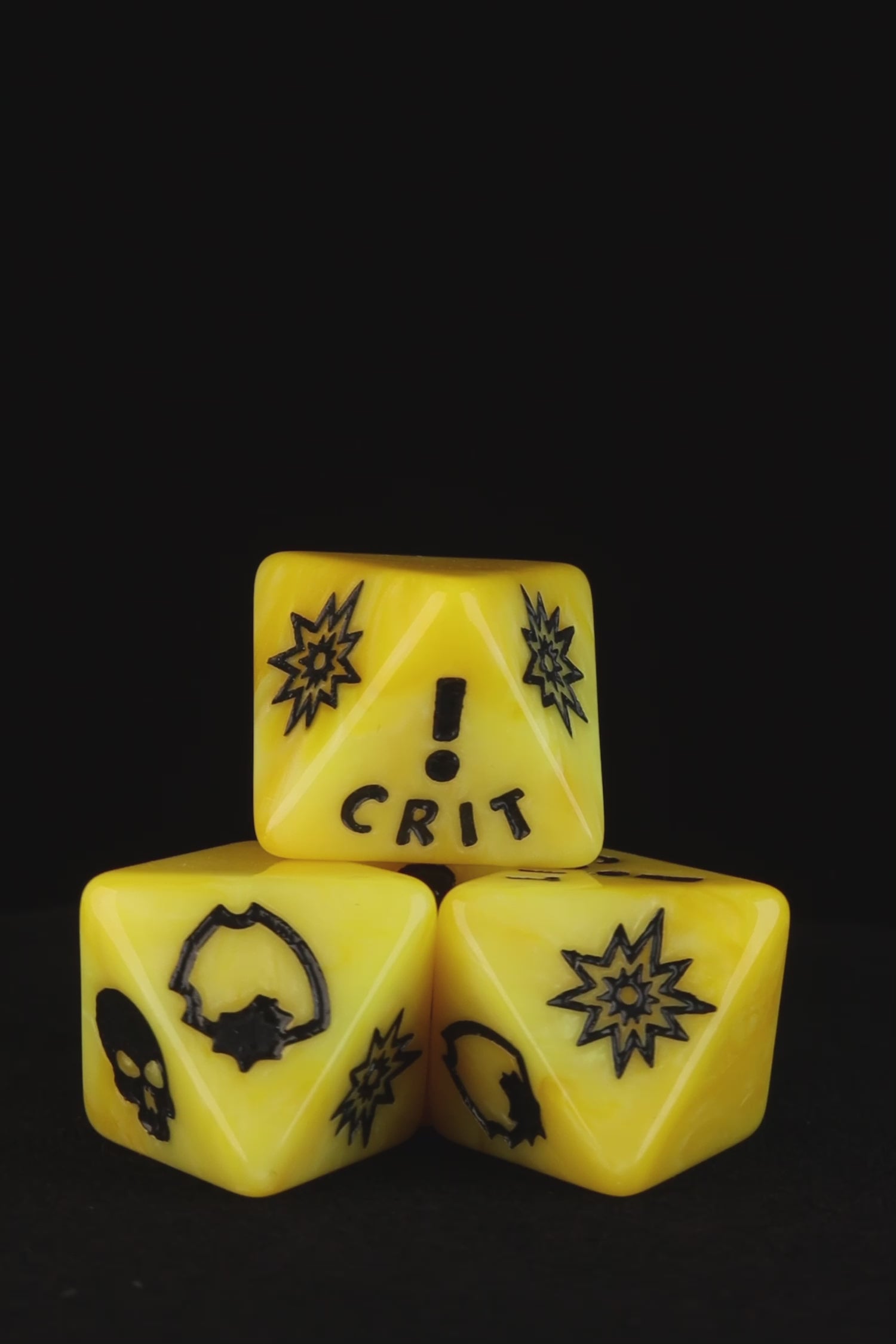 Generic Yellow D8 Dice Set | Baron of Dice | Comic Collection