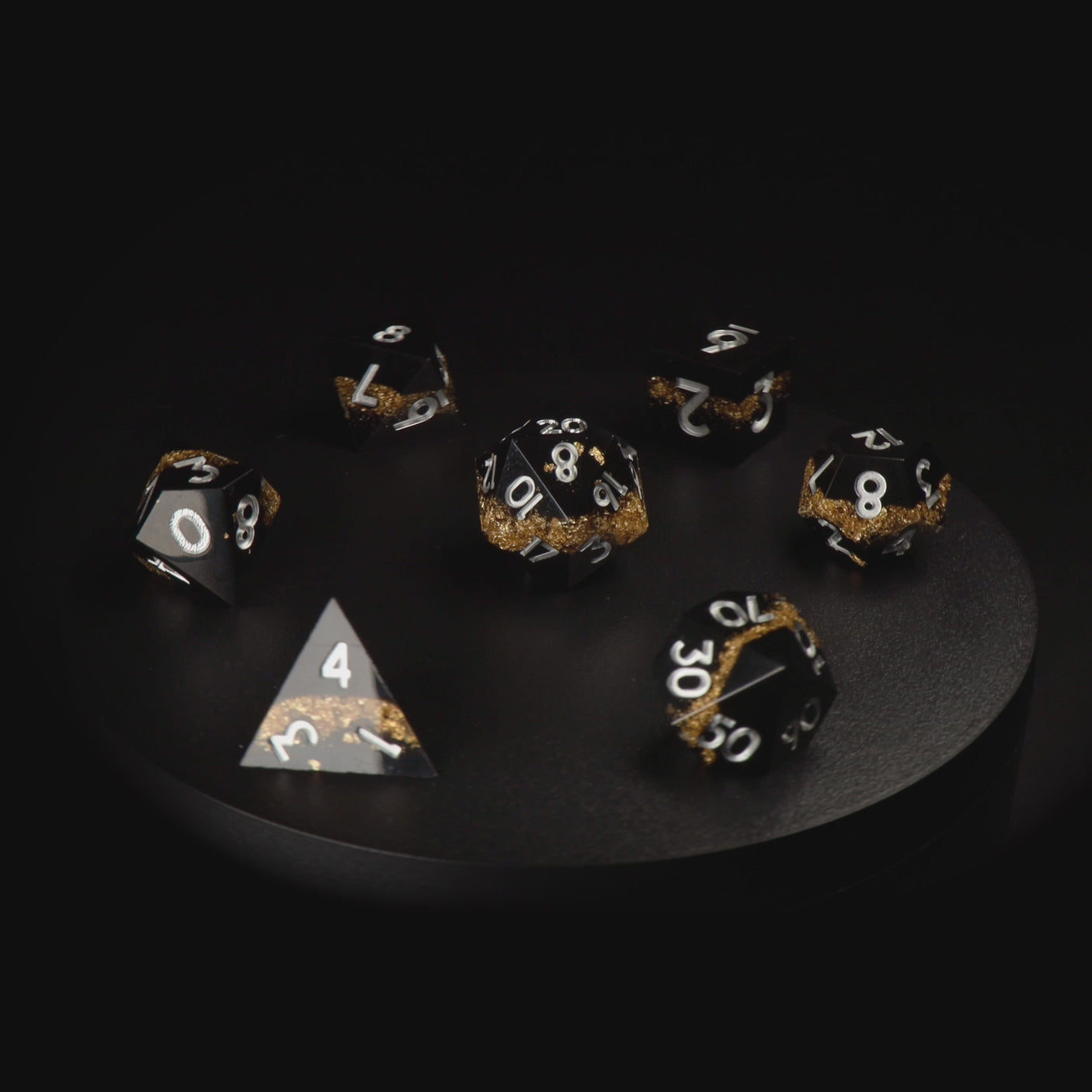 Golden Hazard, Sharp Edge, Polyhedral Dice Set