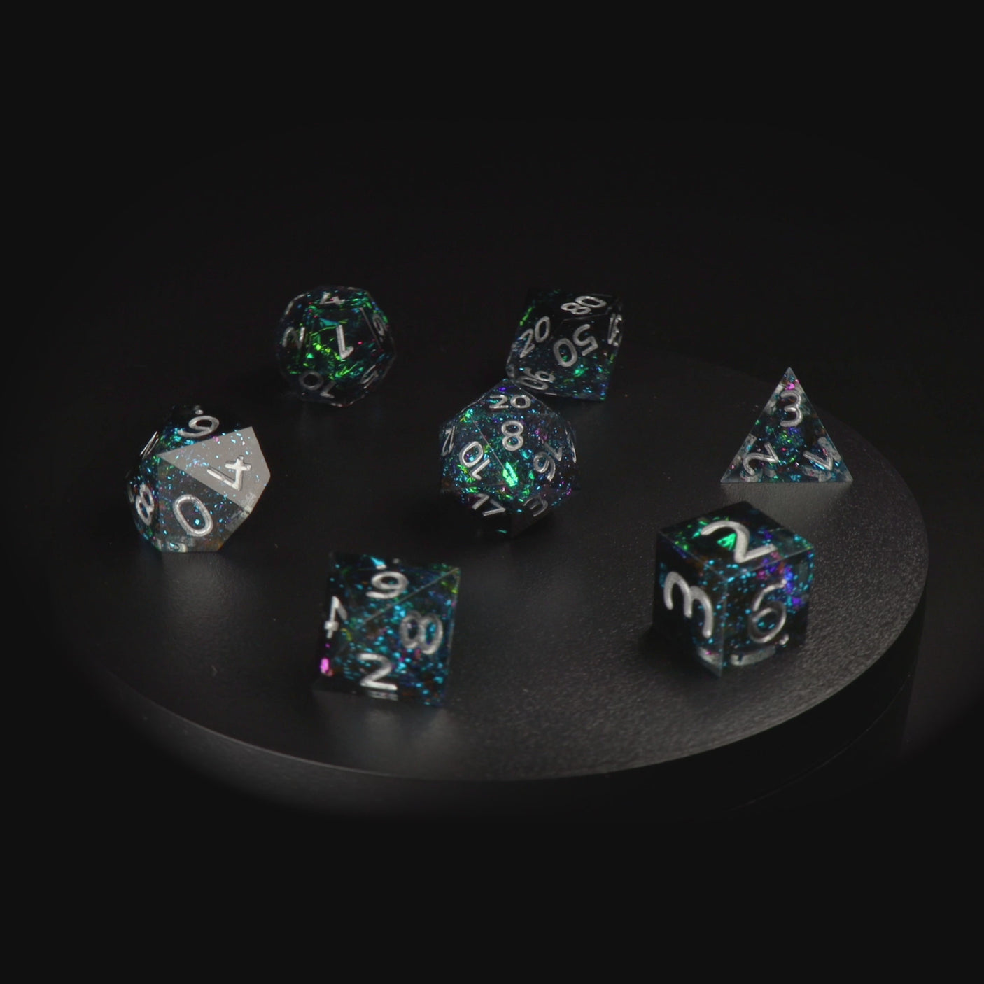 Galactic Sharp Edge RPG Dice Set - 7 Pieces