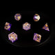 Purple Seashell Sharp Edge RPG Dice Set - 7 Pieces