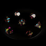 Black Butterfly Sharp Edge RPG Dice Set - 7 Pieces