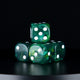 Twin Headed Lizard Dice - Green & Gold