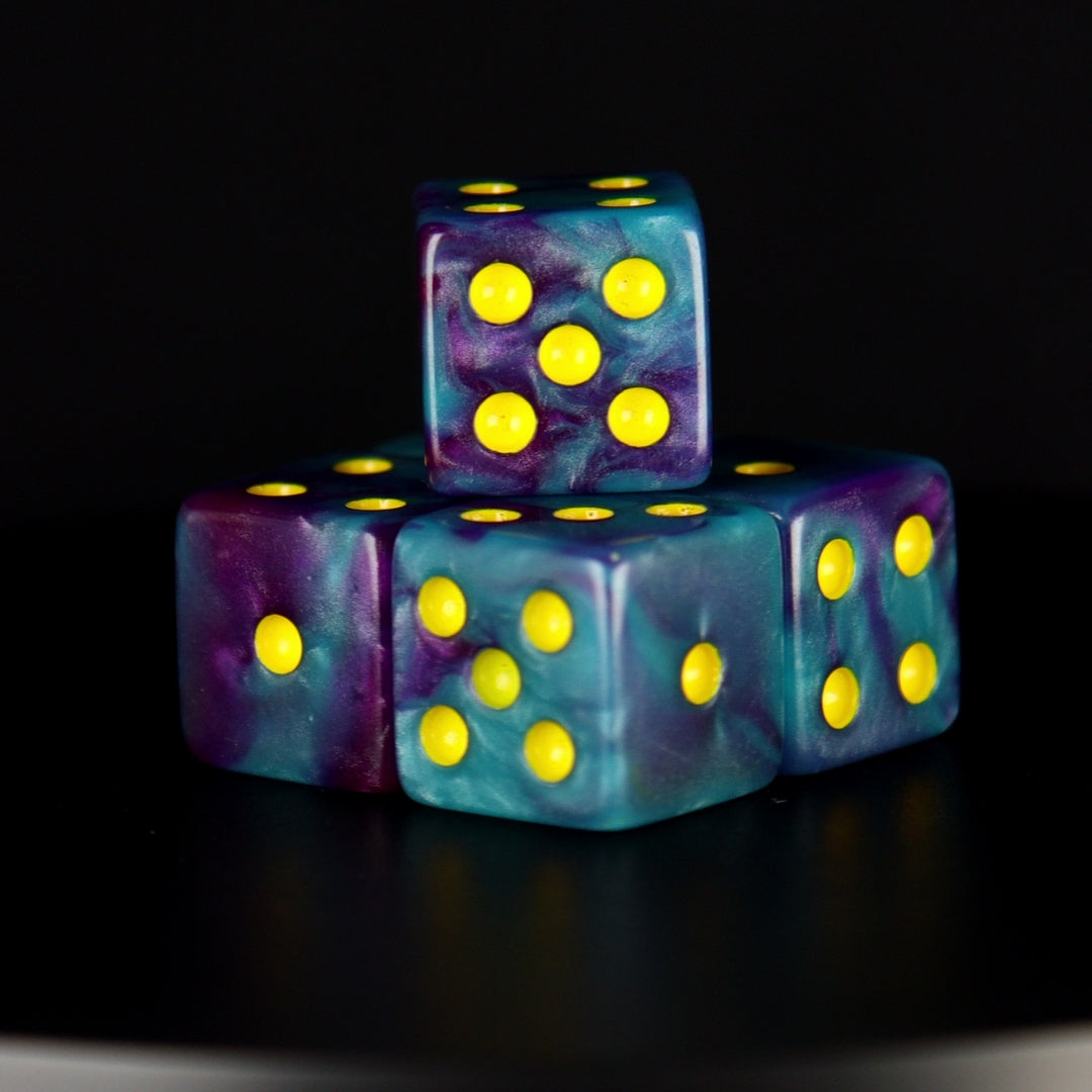 Aztec Lizard Dice - Turquoise | Baron of Dice | 16mm Dice Sets