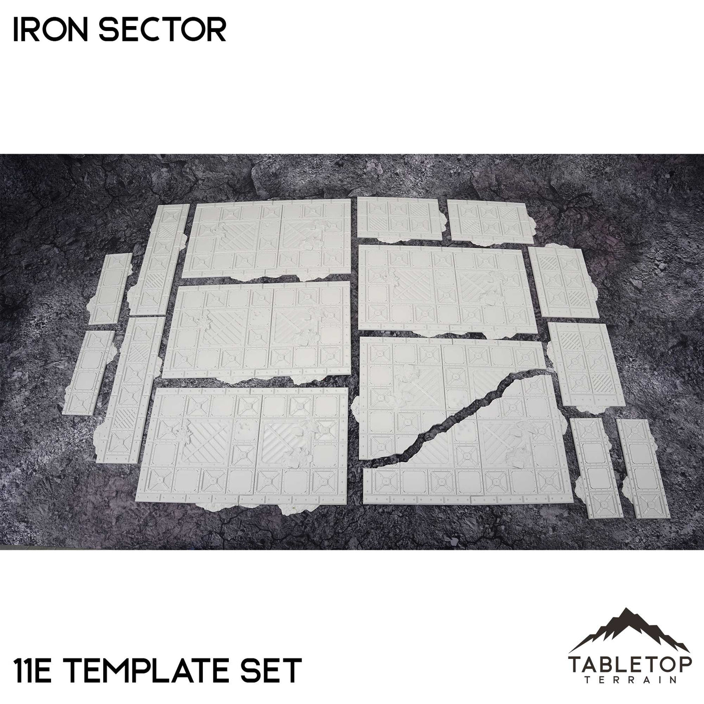 Tabletop Terrain Accessory 11e Iron Sector Template Set