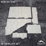 Tabletop Terrain Accessory 11e Iron Sector Template Set