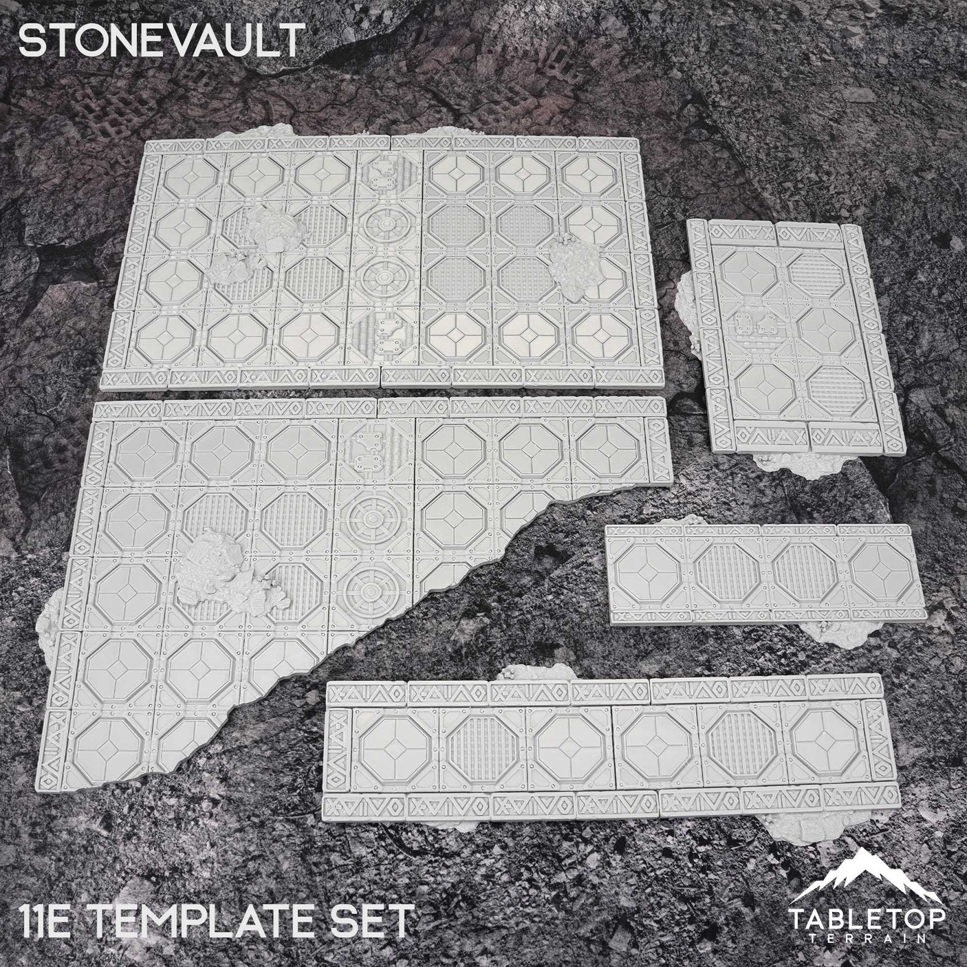 Tabletop Terrain Accessory 11e Stonevault Template Set