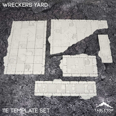 Tabletop Terrain Accessory 11e Wreckers Yard Template Set