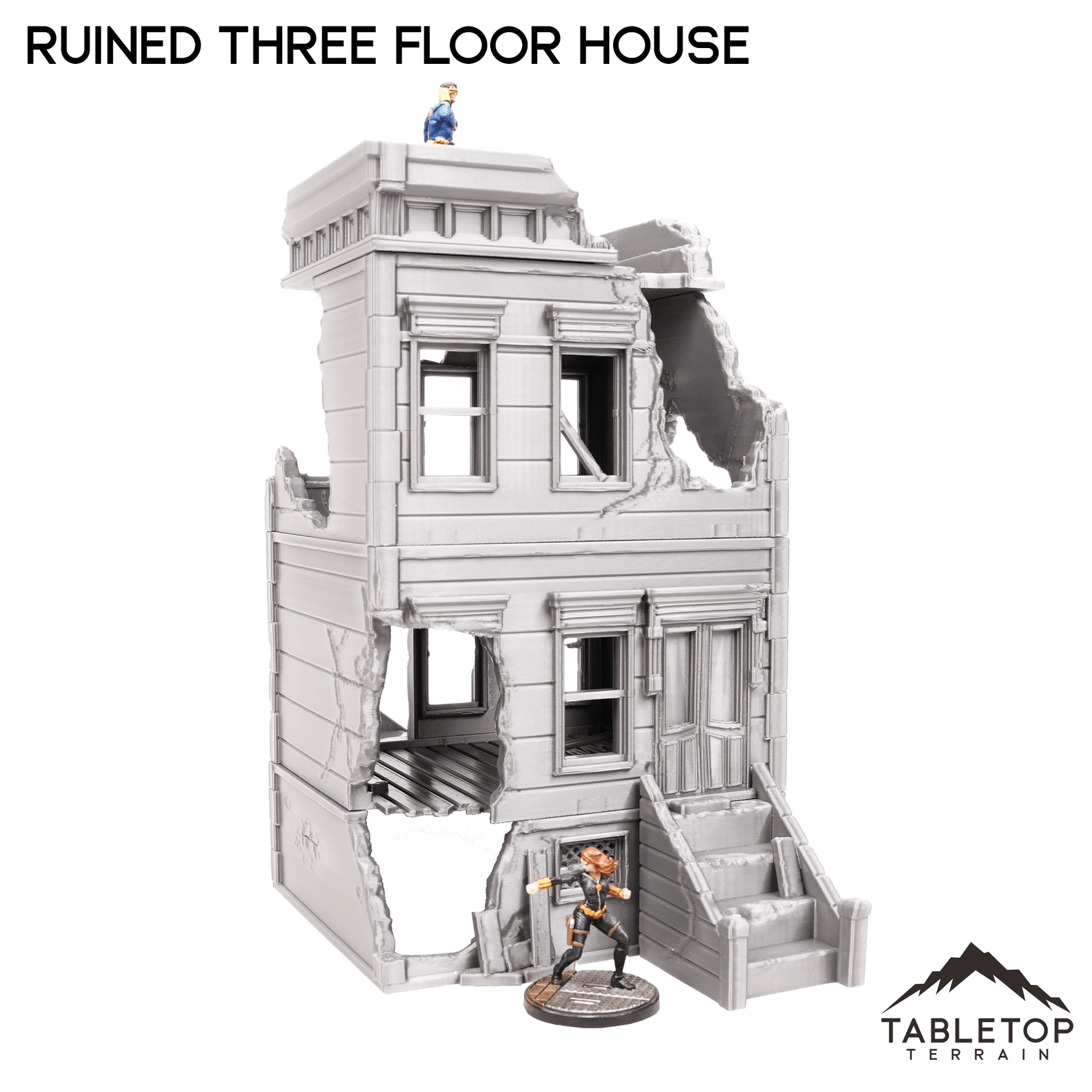 Ruined Three Floor House - Marvel Crisis Protocol Ruins