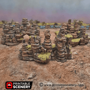 Desert Canyon Rocks - Scatter Terrain