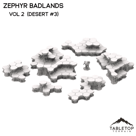 HEXTECH Zephyr Badlands Map Hill Sets - 6mm