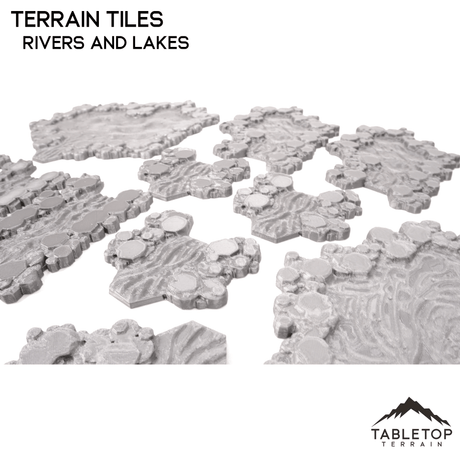 HEXTECH Rivers and Lakes Terrain Tiles - 6mm