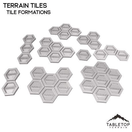 HEXTECH Rubble and Ruin Terrain Tiles - 6mm