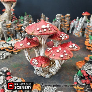 Magic Mushroom Clusters - Fantasy Scatter Terrain / Trees