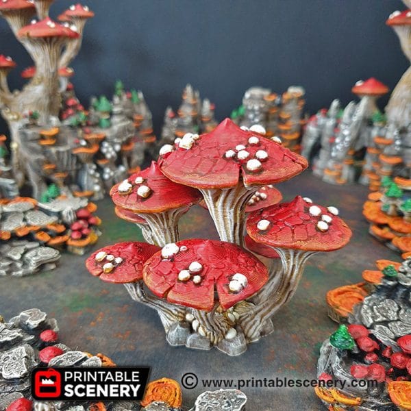 Magic Mushroom Clusters - Fantasy Scatter Terrain / Trees