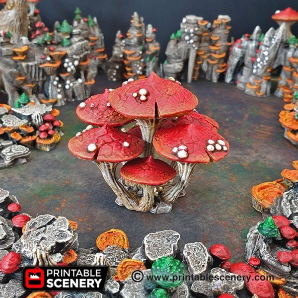 Magic Mushroom Clusters - Fantasy Scatter Terrain / Trees