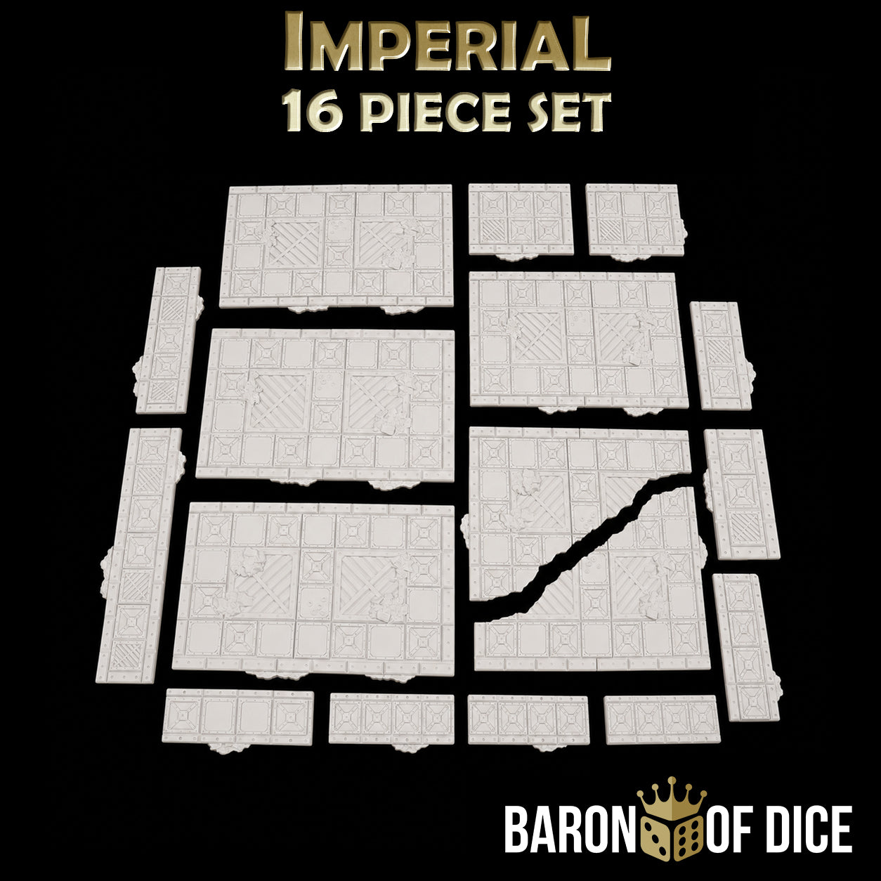 Iron Sector Template Set | 11e Terrain Template Set | Shipping Excluded