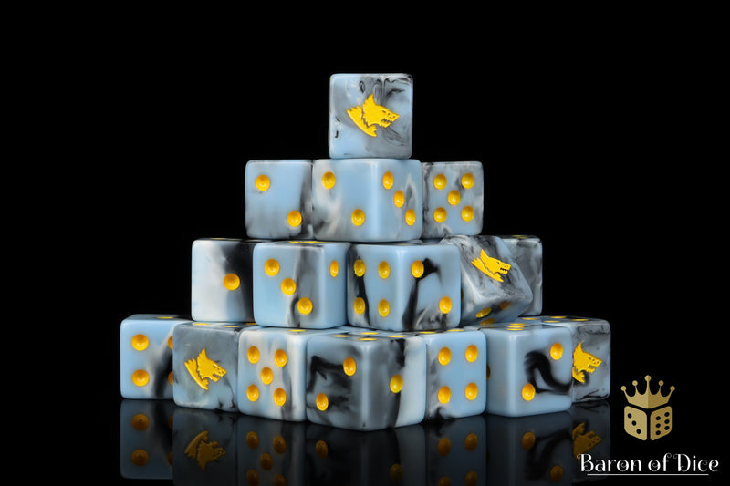 Snow Wolf 16mm Dice