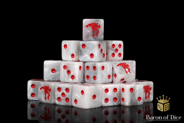 Crisis Robot, White 16mm Dice