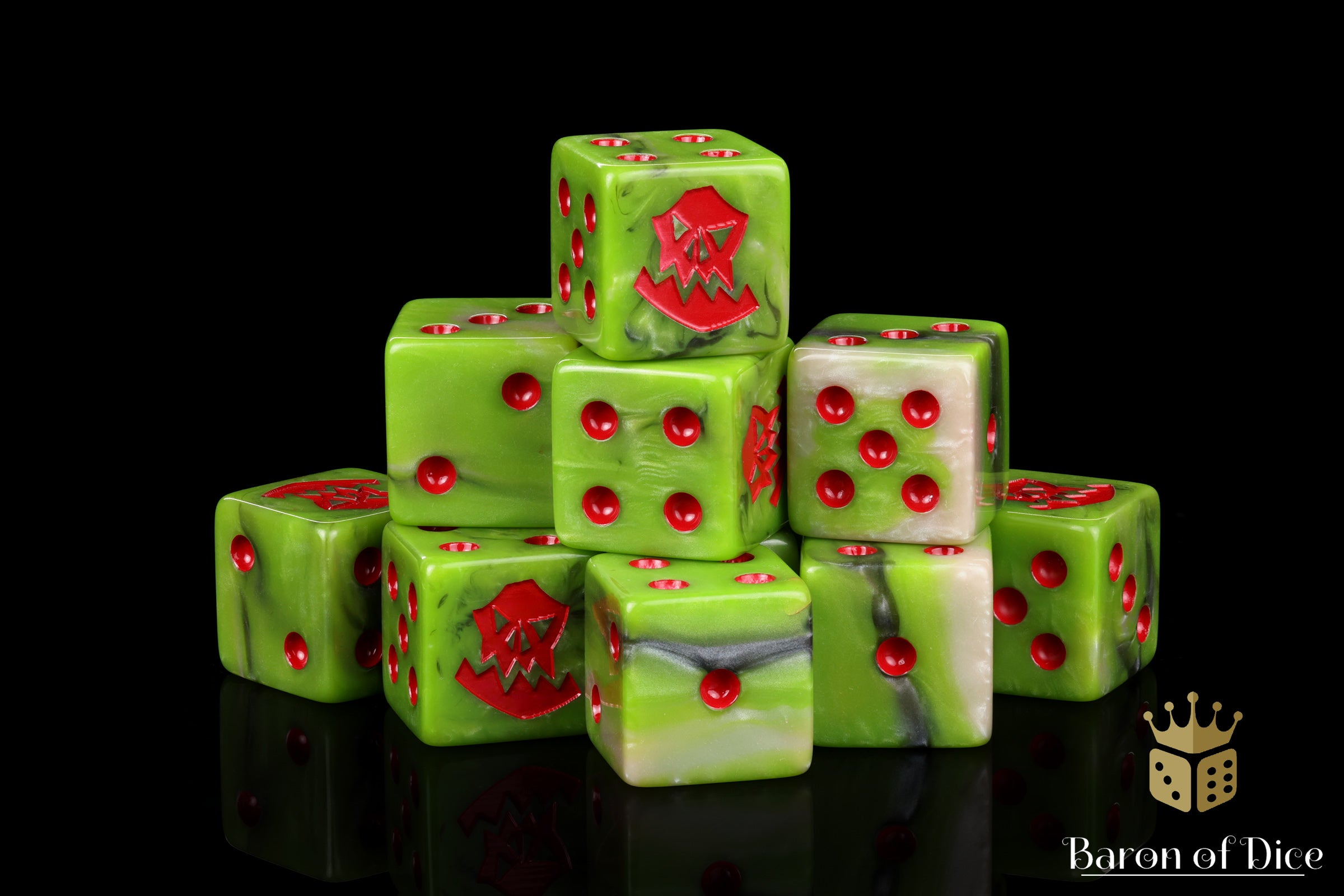 大特価 イラスト Orc Dice Dice Shop | Dice of Baron | (Red) その他