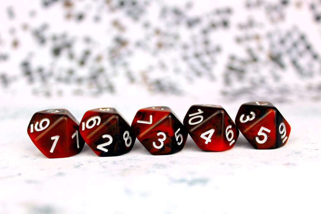 Counter - Red and Black D10