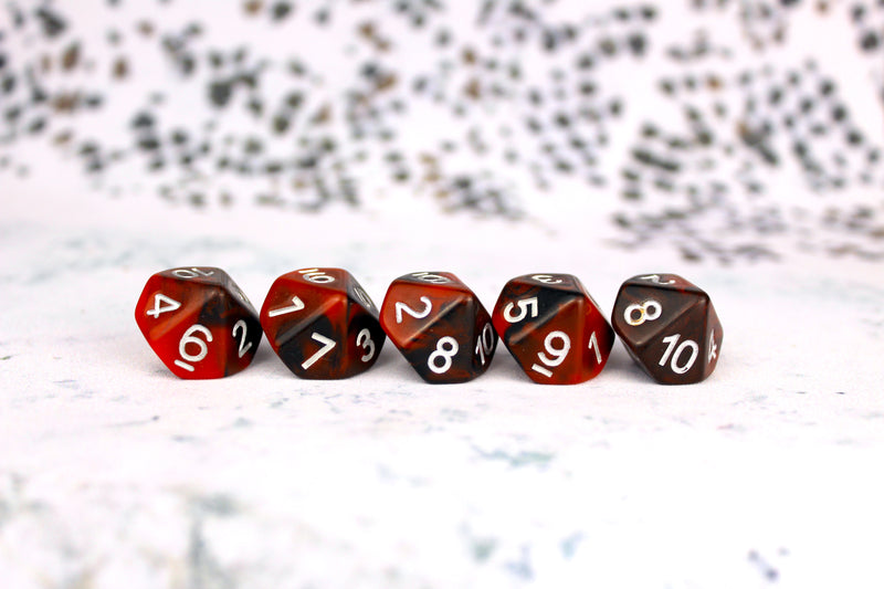 Counter - Red and Black D10