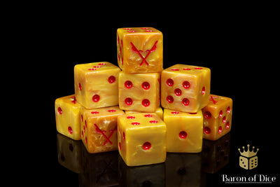 Men of the East, Crossed Pikes, Square 16mm Dice