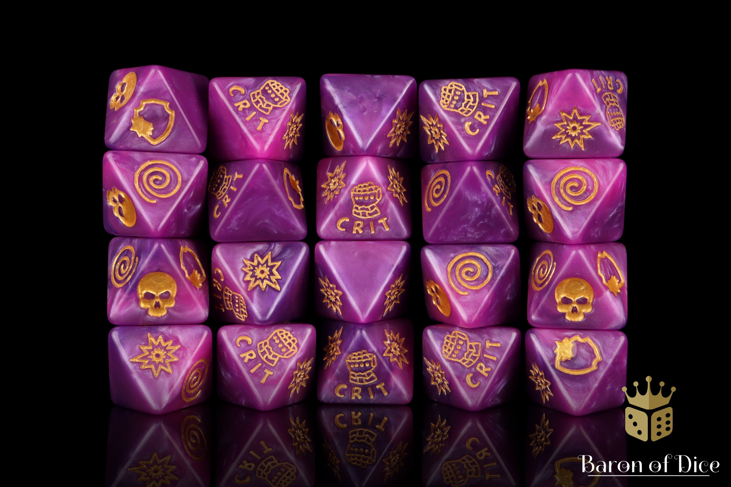 Power Fist D8 Dice Set | Baron of Dice | Comic Collection